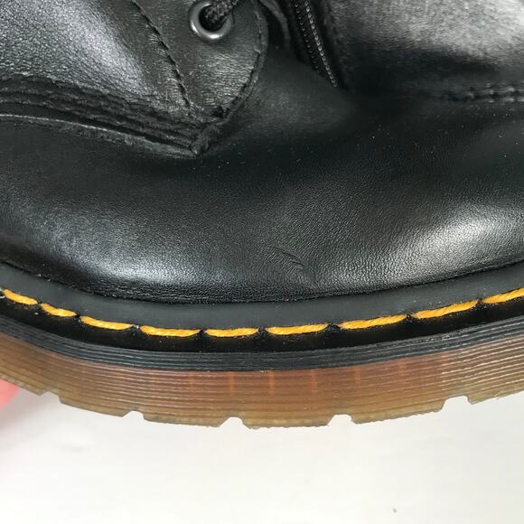 Dr Martens 1B60 Boots Womens US 9 Black Leather 20 Eye Knee High Lace Up EU 41 - Picture 13 of 16
